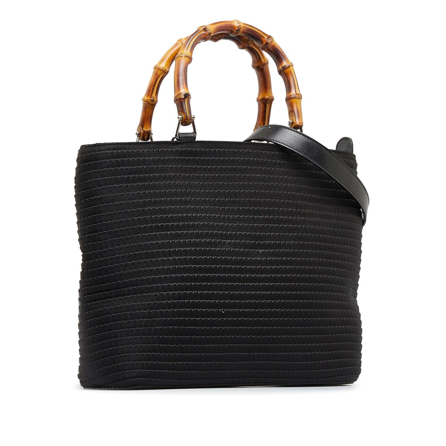 Gucci Bamboo Canvas Satchel (SHG-FgYljs)
