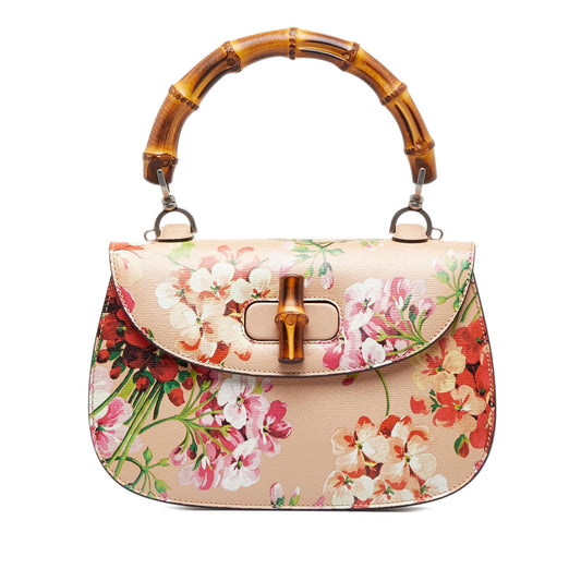Gucci Bamboo Classic Blooms Top Handle Satchel (SHG-eLTiCC)