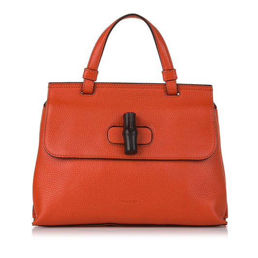 Gucci Bamboo Daily Leather Satchel (SHG-MoDutB)