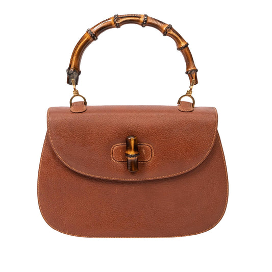 Gucci Bamboo Night Leather Satchel (SHG-3sJex1)