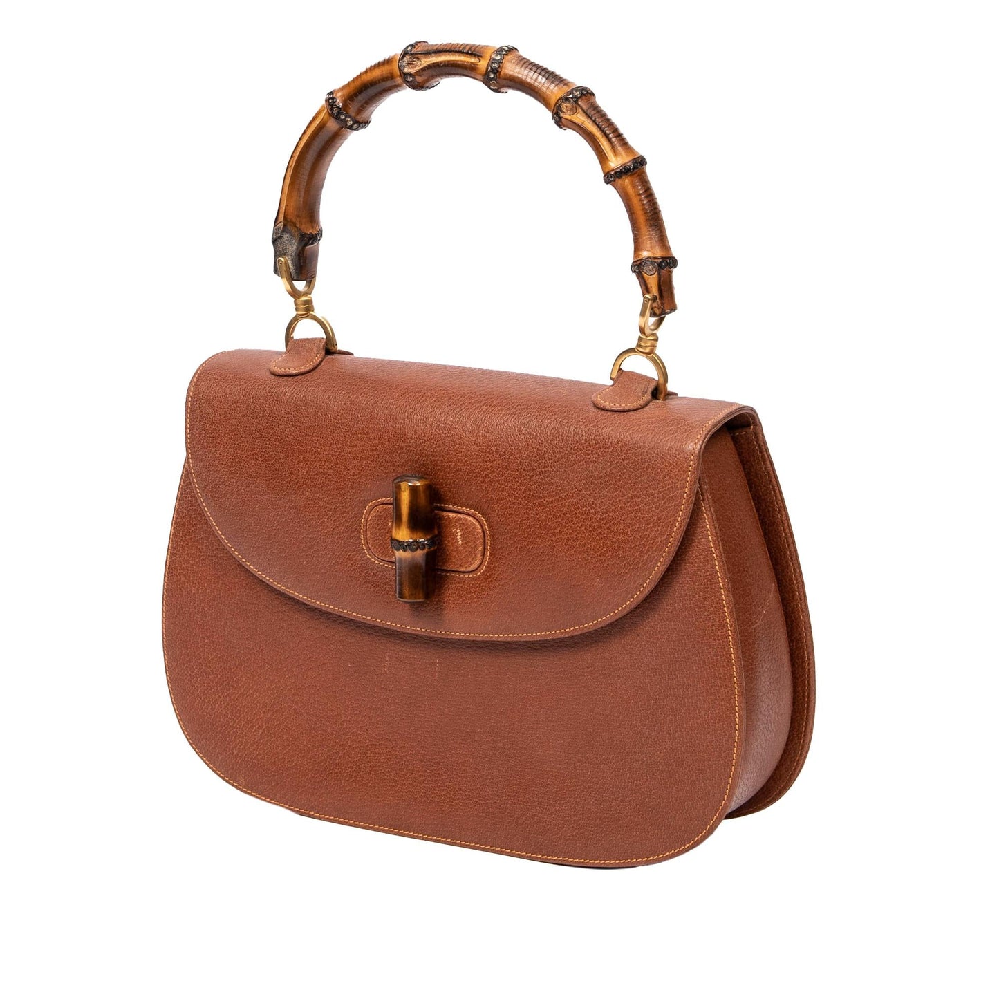 Gucci Bamboo Night Leather Satchel (SHG-3sJex1)