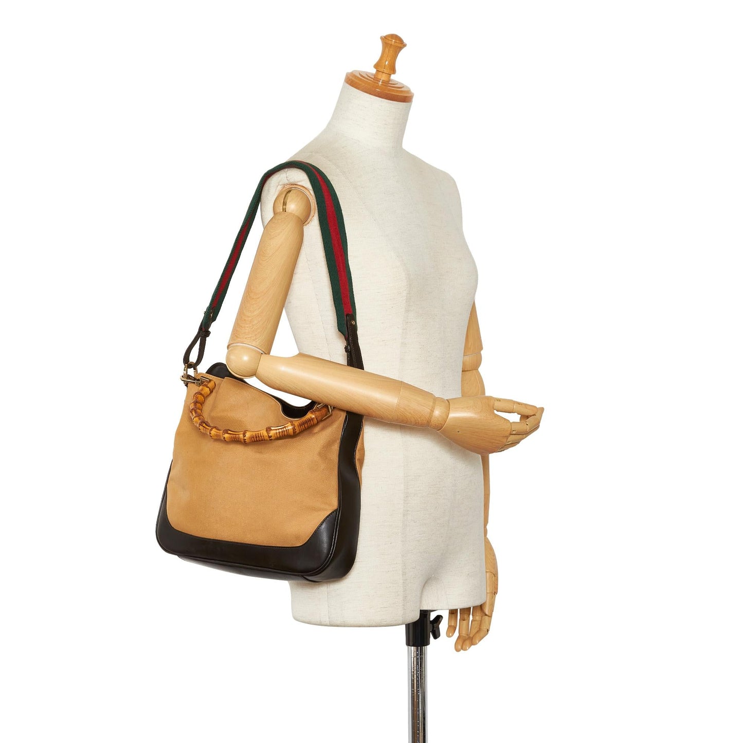 Gucci Bamboo Web Satchel (SHG-67Artc)