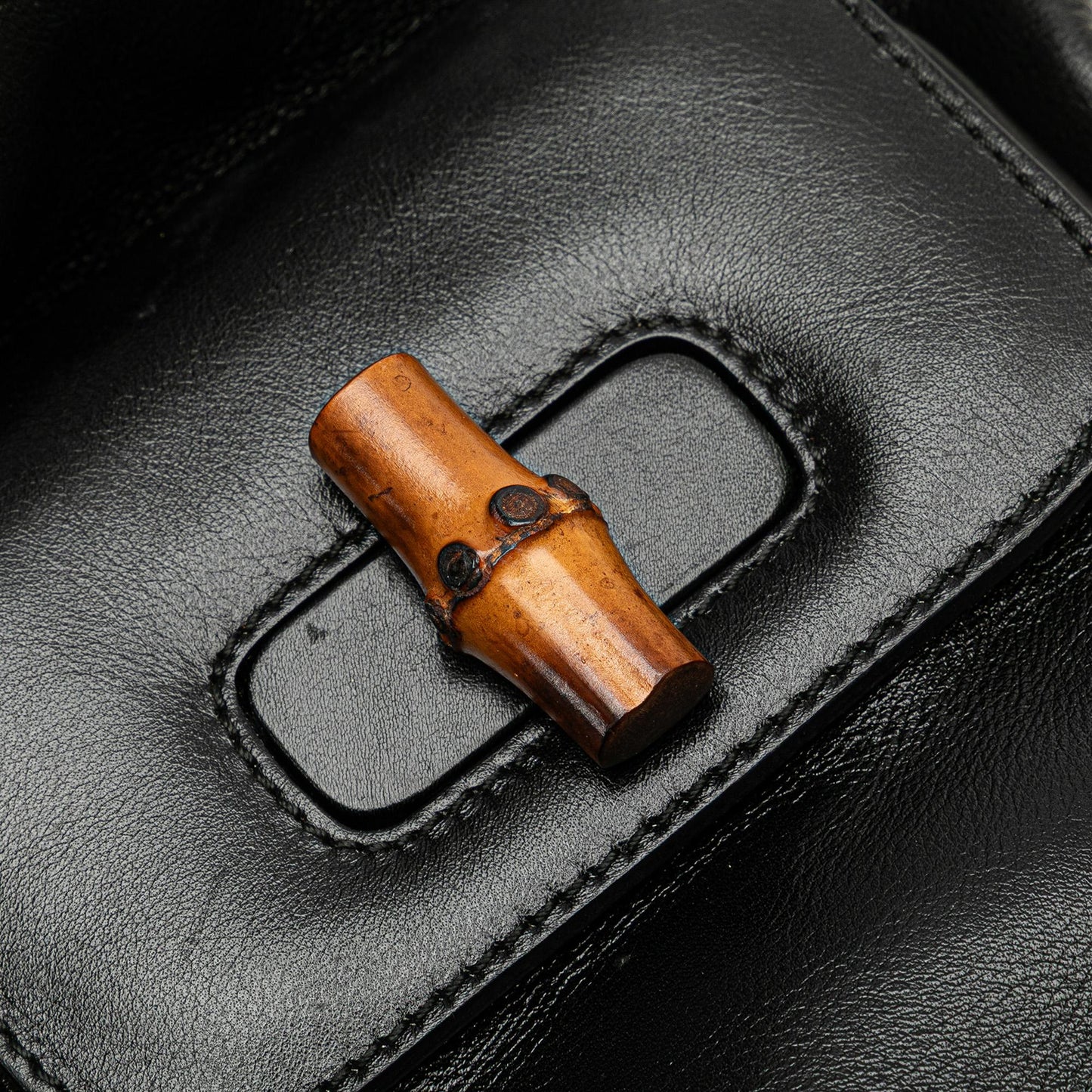 Gucci Calfskin Bamboo Drawstring Backpack