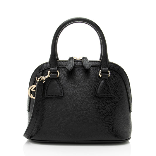 Gucci Leather GG Charm Dome Small Satchel