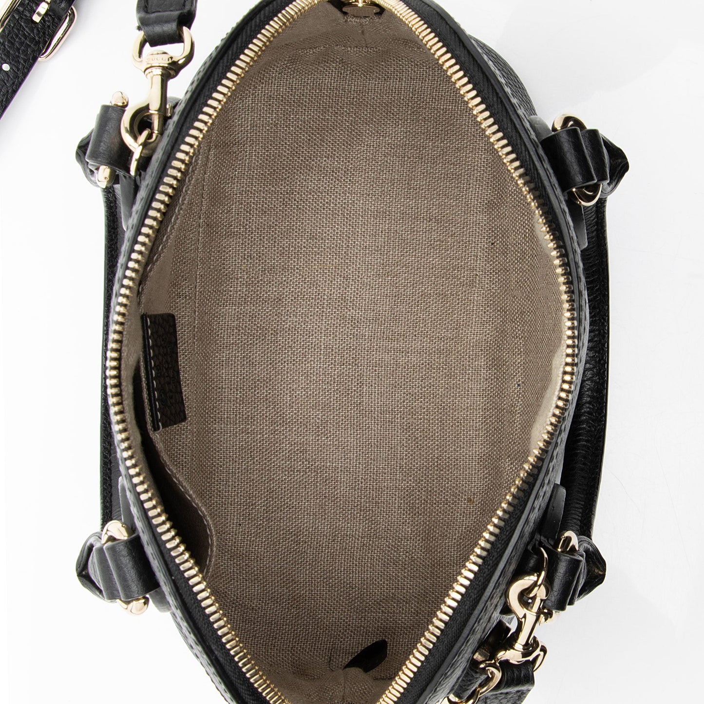 Gucci Leather GG Charm Dome Small Satchel