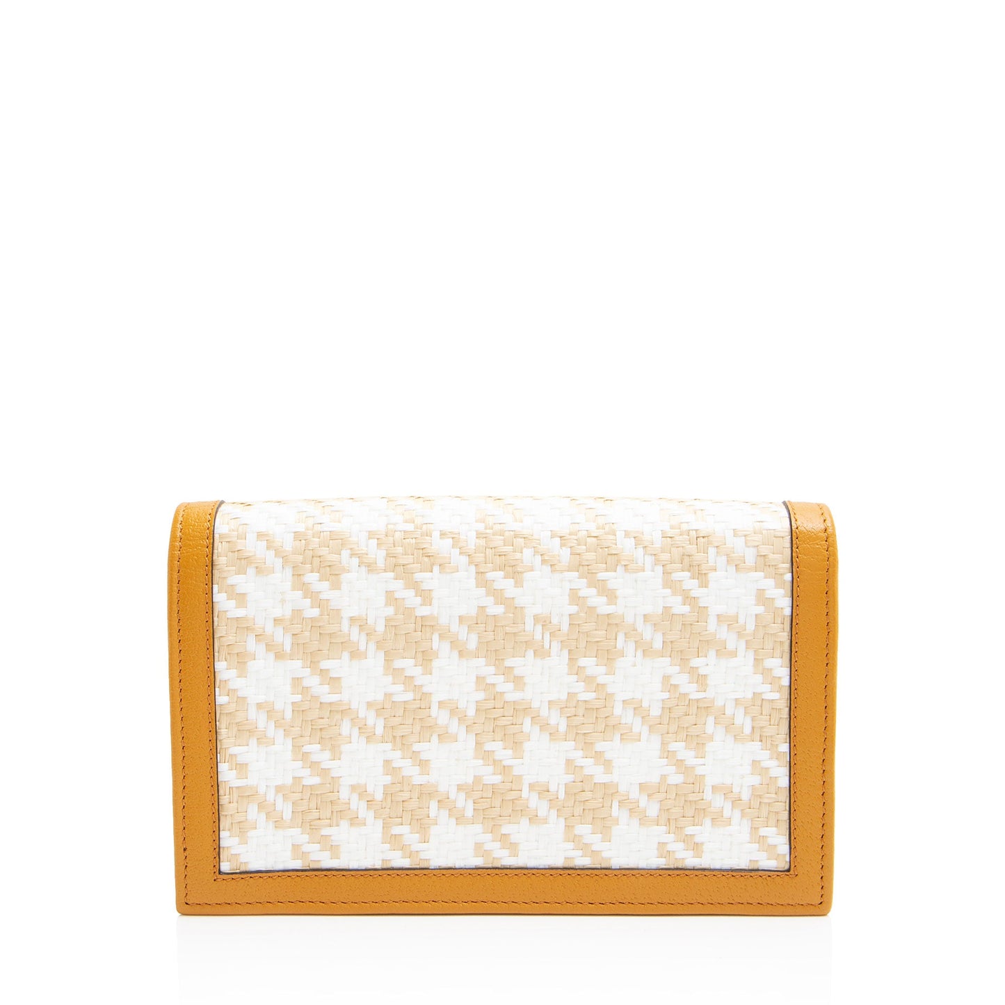Gucci Calfskin Raffia Bamboo Diana Mini Chain Crossbody