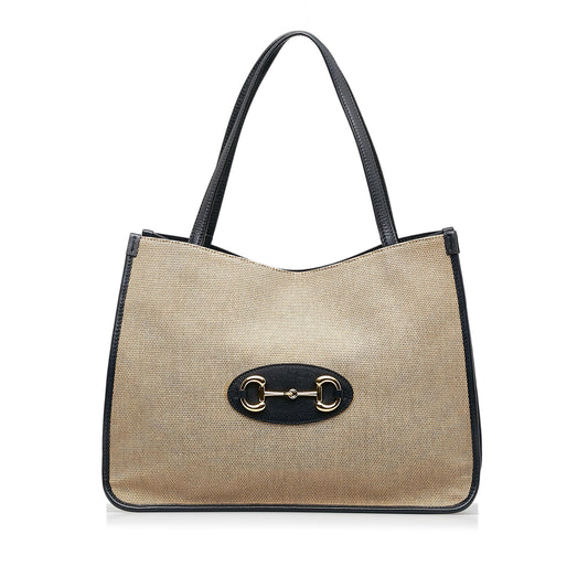 Gucci Canvas Horsebit 1955 Tote (SHG-hEG9ve)