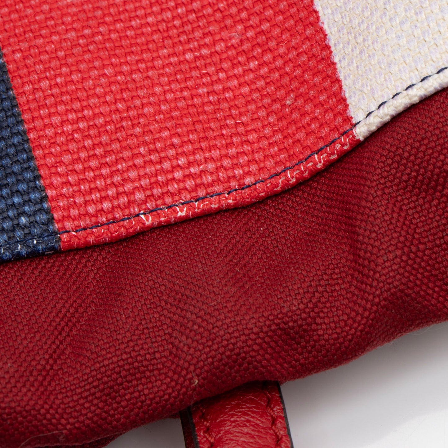 Gucci Canvas Sylvie Stripe Logo Drawstring Backpack