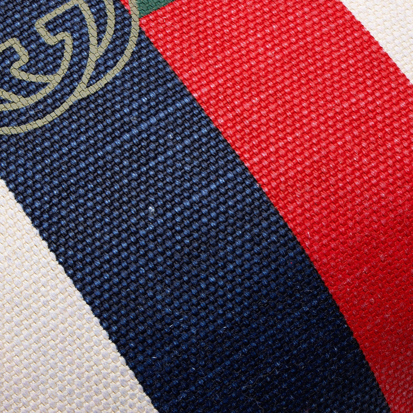 Gucci Canvas Sylvie Stripe Logo Drawstring Backpack