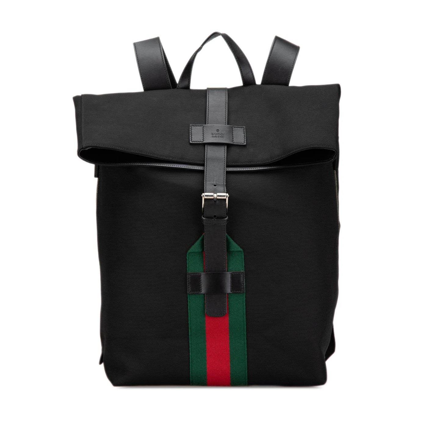 Gucci Canvas Techno Web Fold Over Backpack (SHG-CrNcTN)