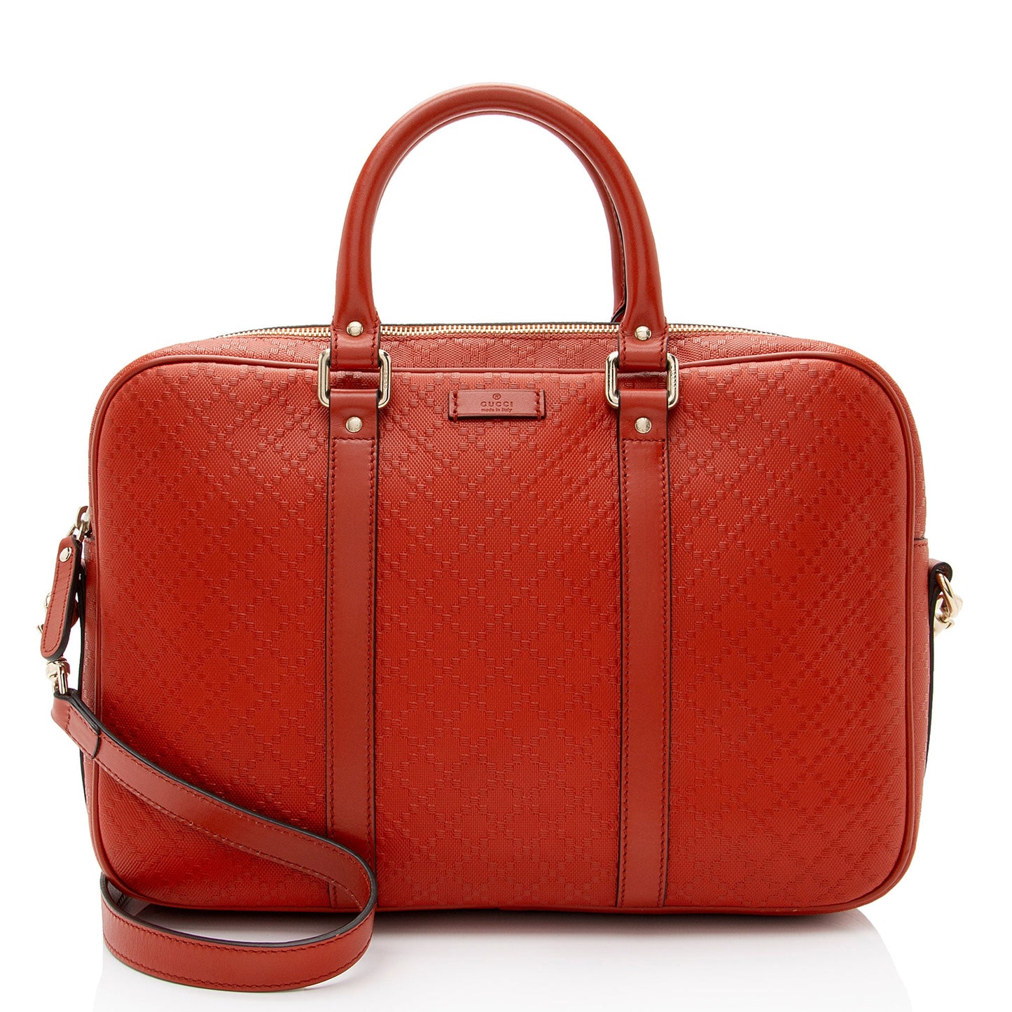 Gucci Diamante Leather Briefcase (SHF-taS7PA)