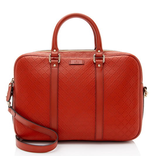 Gucci Diamante Leather Briefcase (SHF-taS7PA)