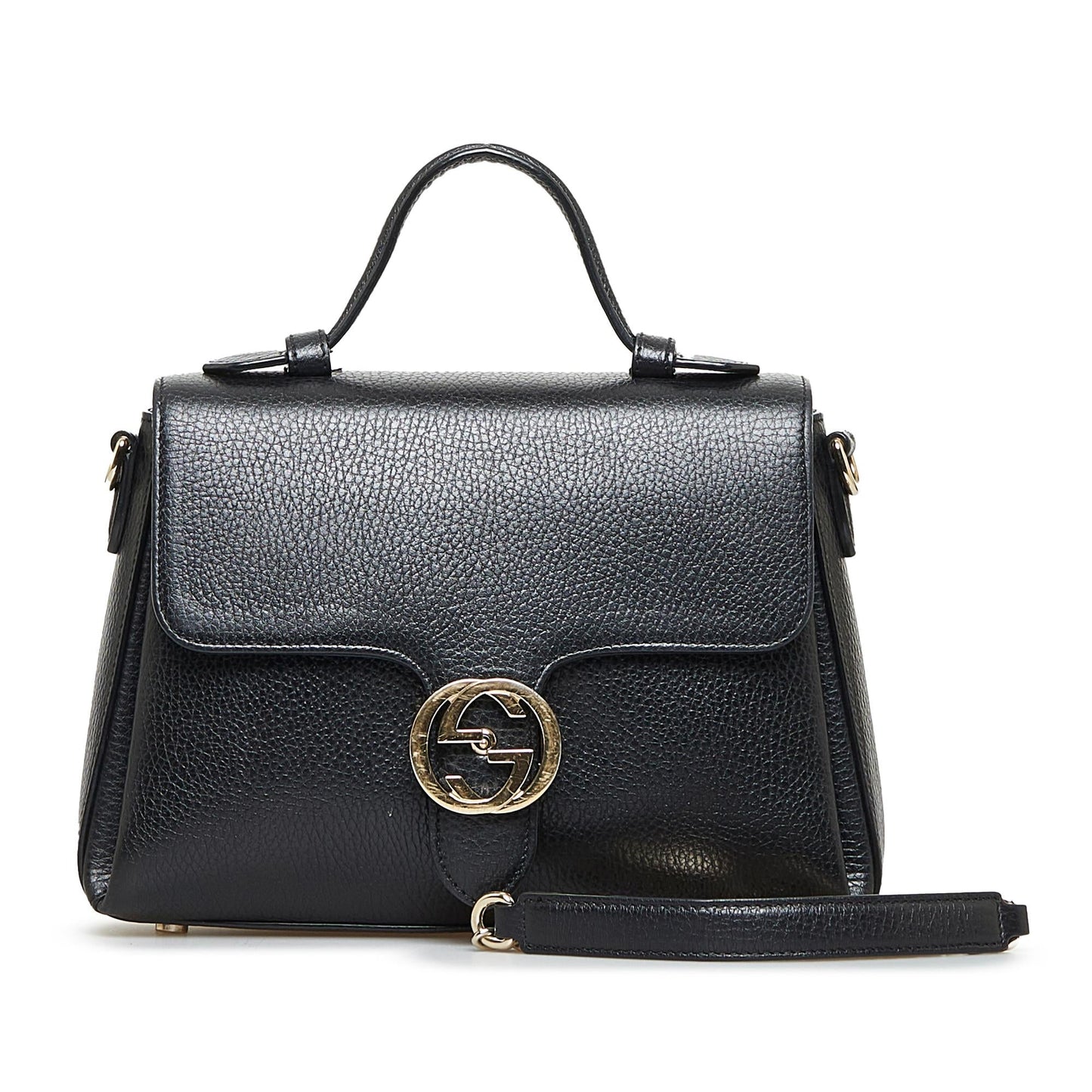 Gucci Dollar Calf Interlocking G Satchel (SHG-w5lLM6)