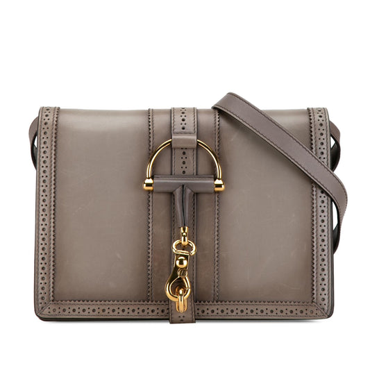 Gucci Duilio Brogue Leather Crossbody (SHG-Cn1jv6)