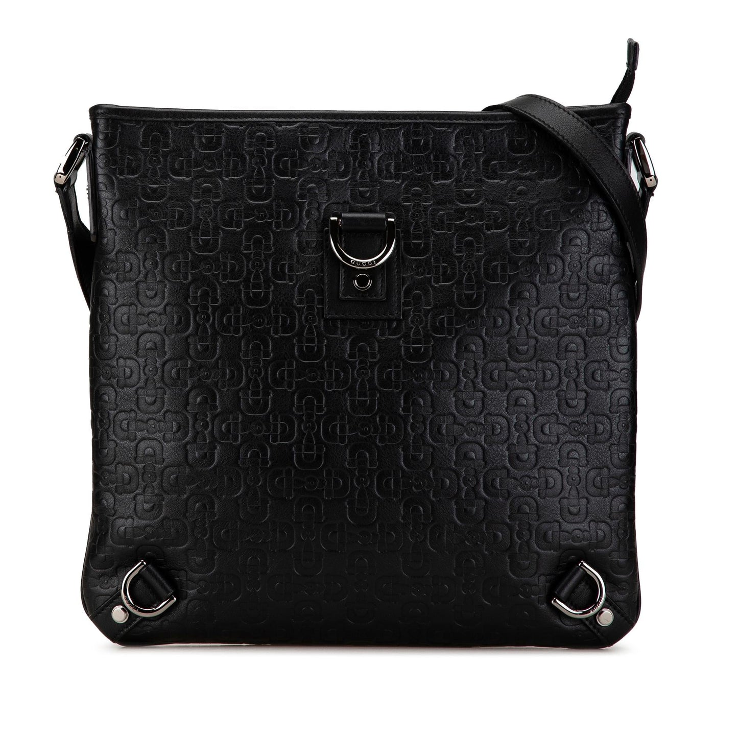 Gucci Embossed Leather Abbey D-Ring Horsebit Crossbody (SHG-qmstig)