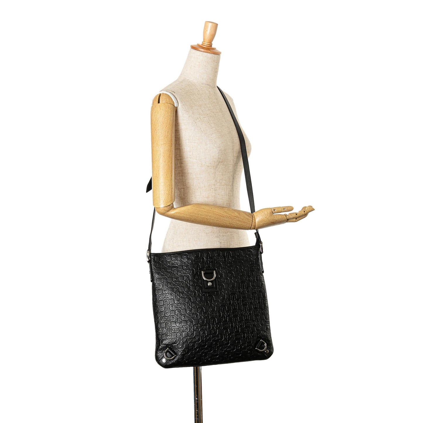 Gucci Embossed Leather Abbey D-Ring Horsebit Crossbody (SHG-qmstig)