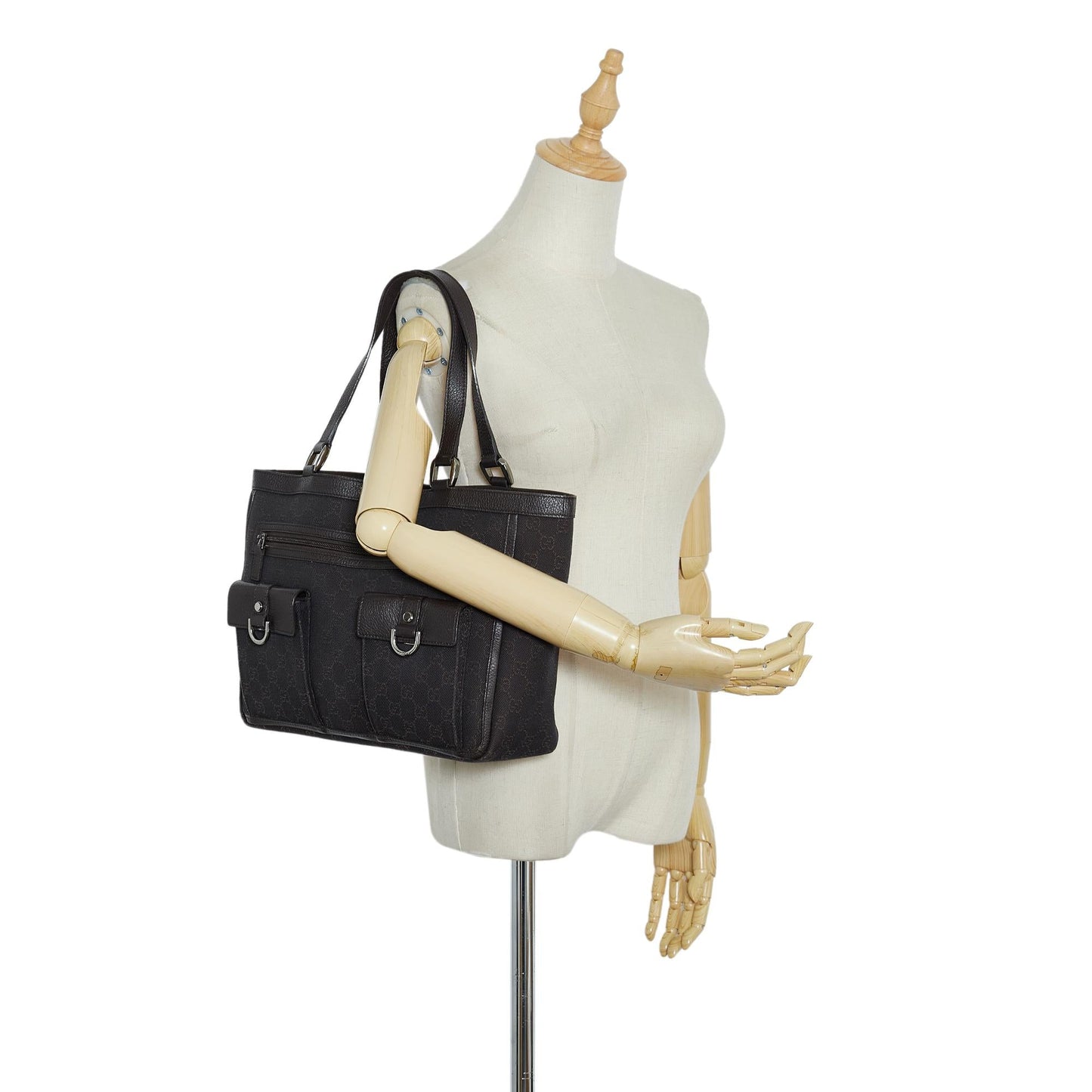 Gucci GG Canvas Abbey D-Ring Tote Bag (SHG-hxuobk)
