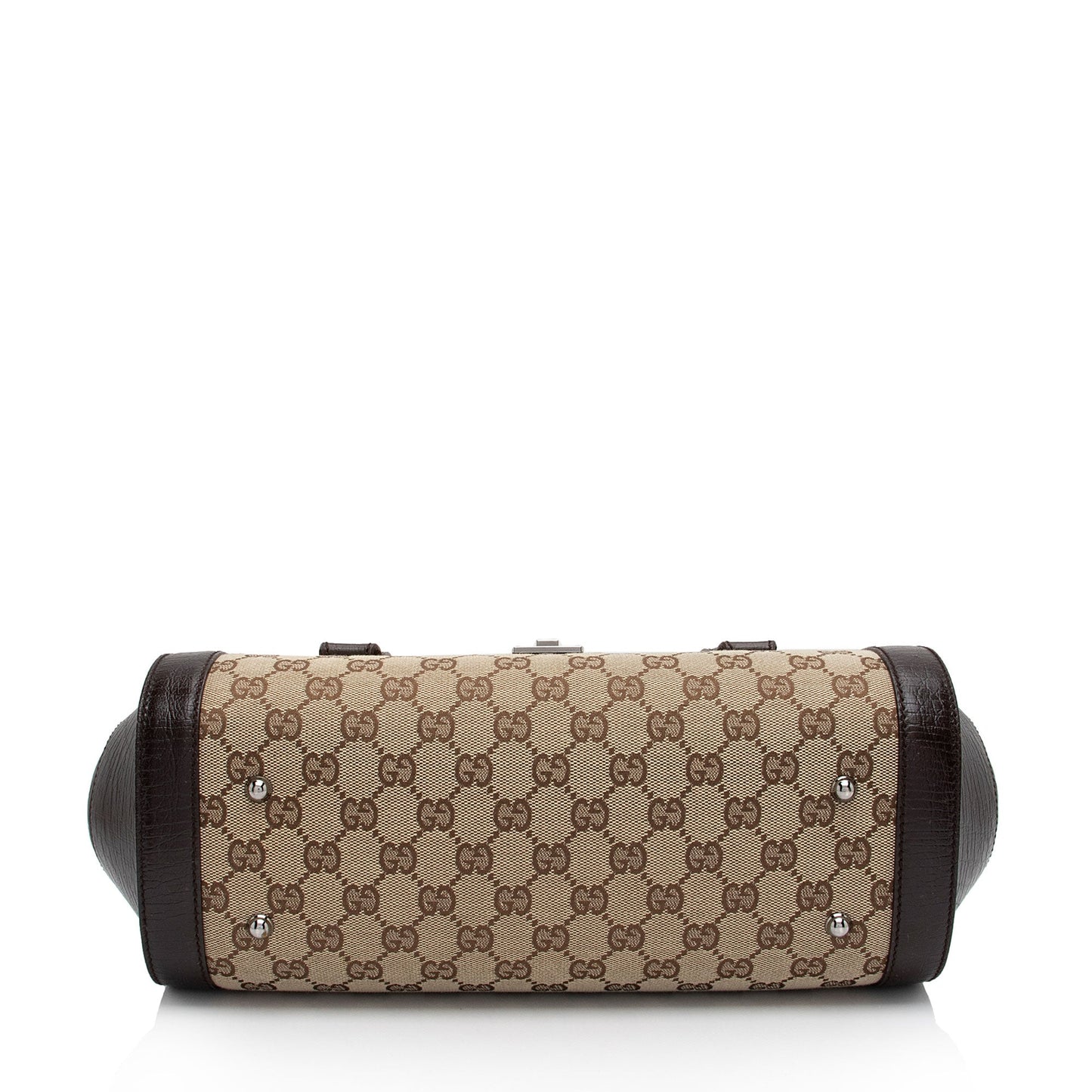 Gucci GG Canvas Bamboo Bullet Medium Satchel (SHF-6OHkiG)