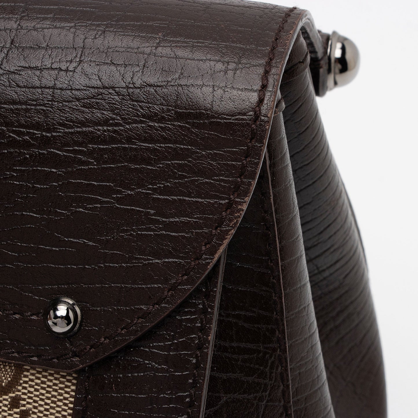 Gucci GG Canvas Bamboo Bullet Medium Satchel (SHF-6OHkiG)
