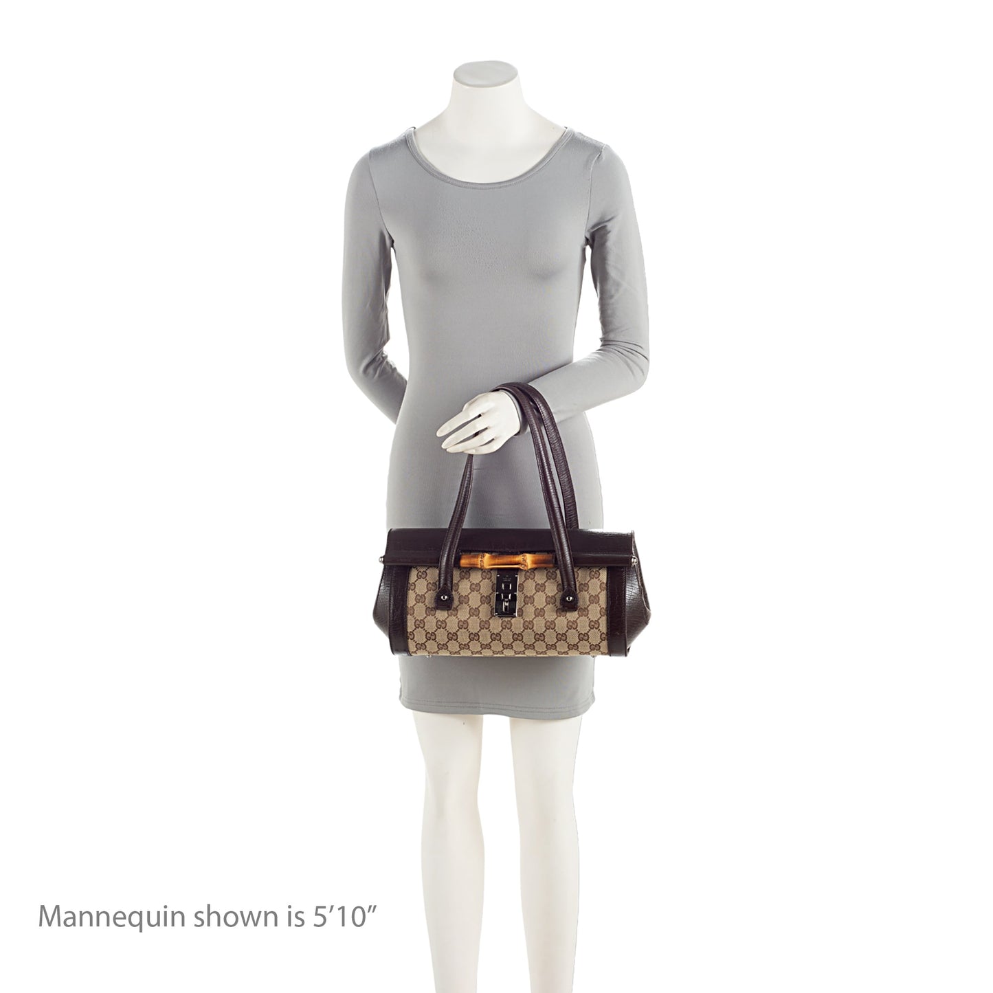 Gucci GG Canvas Bamboo Bullet Medium Satchel (SHF-6OHkiG)