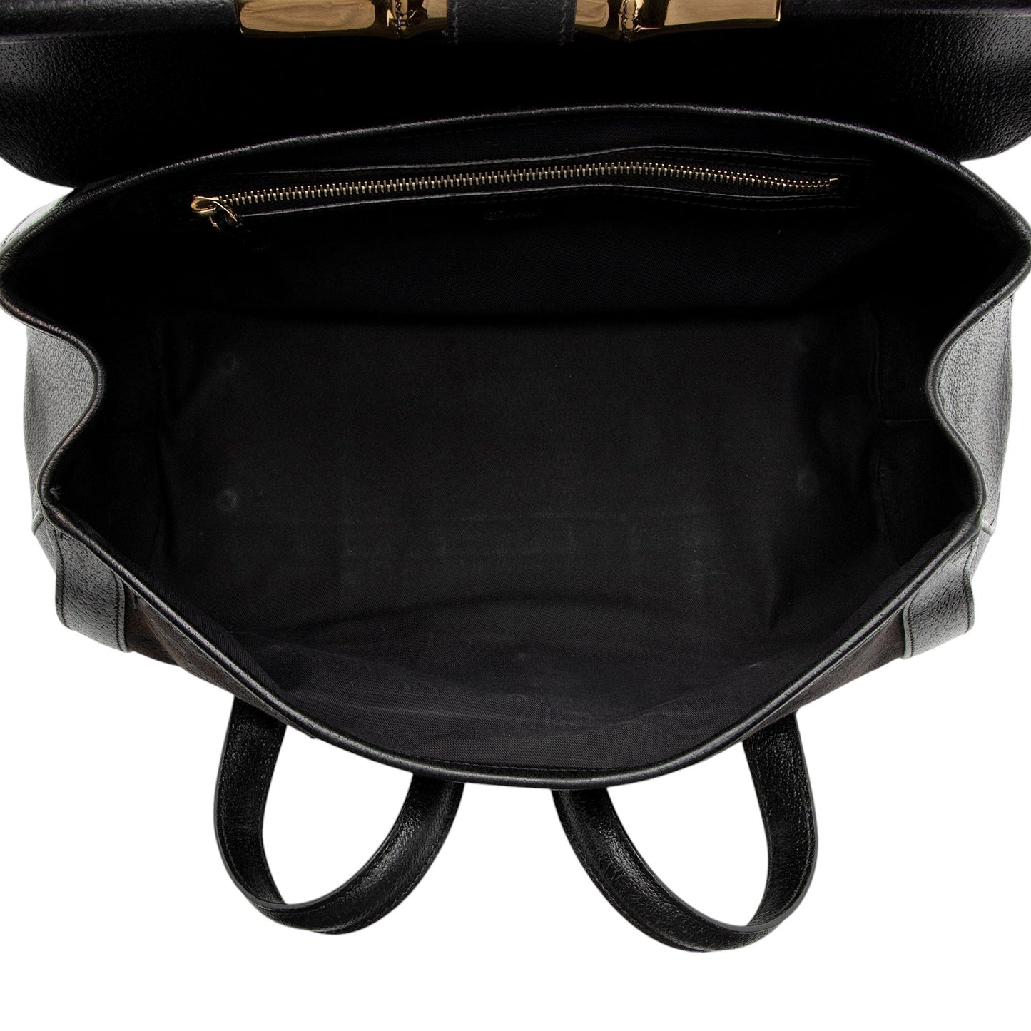 Gucci Leather Studded Web Bamboo Bullet Medium Satchel