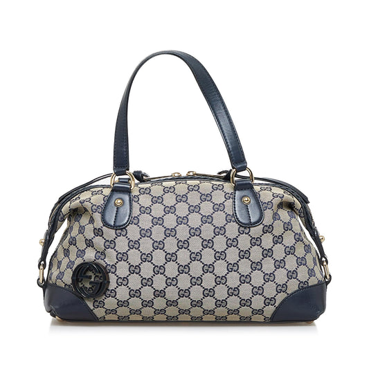 Gucci GG Canvas Brick Lane Satchel (SHG-564Kbq)