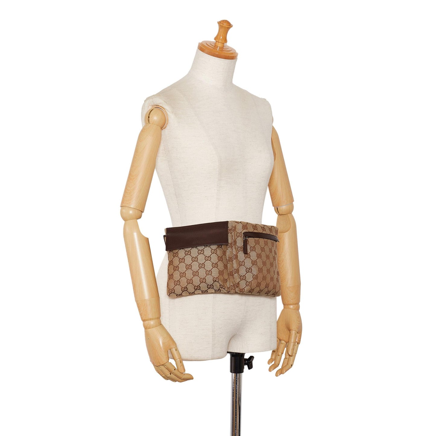 Gucci GG Canvas Double Pocket Belt Bag (SHG-LG8NkK)