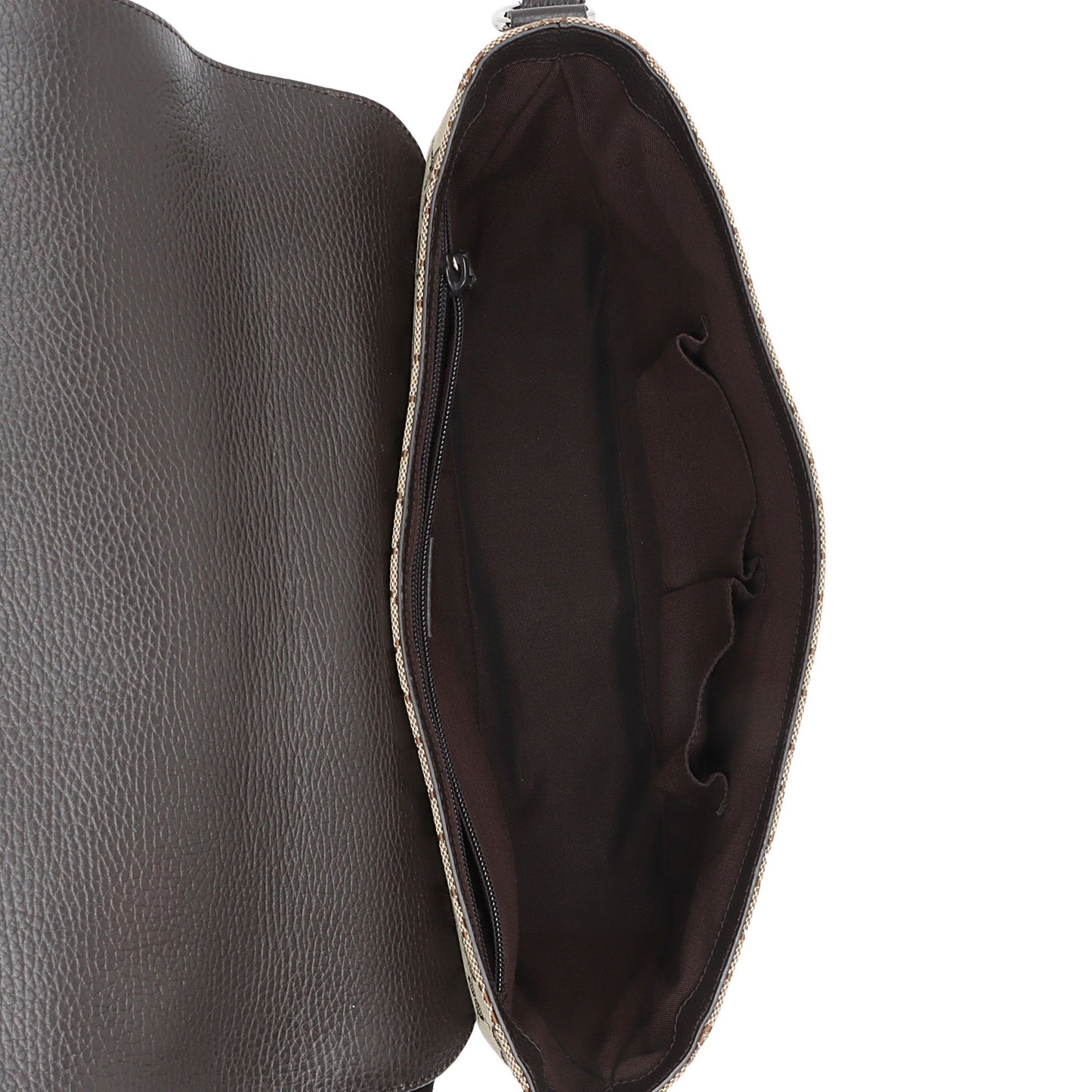 Gucci GG Canvas Flap Messenger Bag (SHF-1QqxVk)
