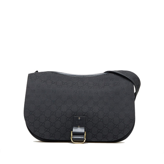 Gucci GG Canvas Flap Shoulder Bag (SHG-tltDgF)