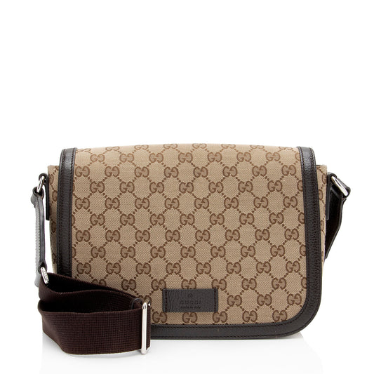 Gucci GG Canvas Flap Small Messenger (SHF-qVM12S)