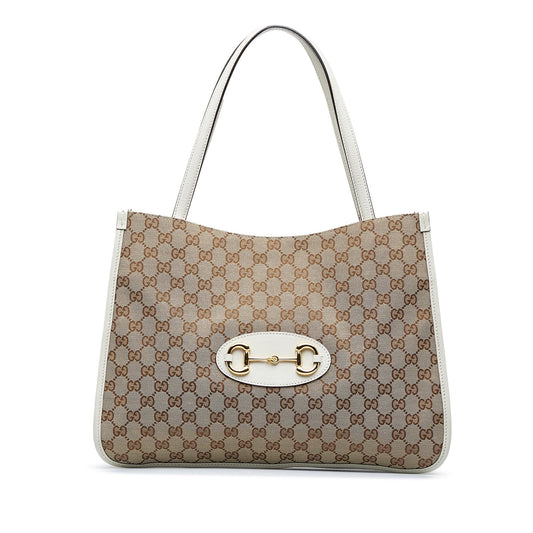 Gucci GG Canvas Horsebit 1955 Tote Bag (SHG-vcIr3M)