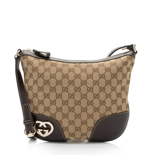 Gucci GG Canvas Interlocking Heart Crossbody Bag (SHF-2gSnDY)