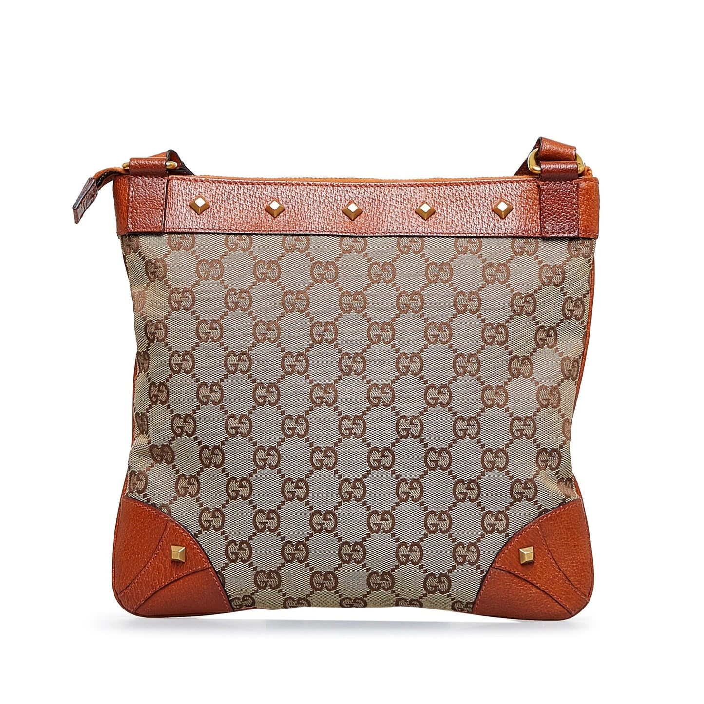 Gucci GG Canvas Nailhead Crossbody (SHG-mLGXan)