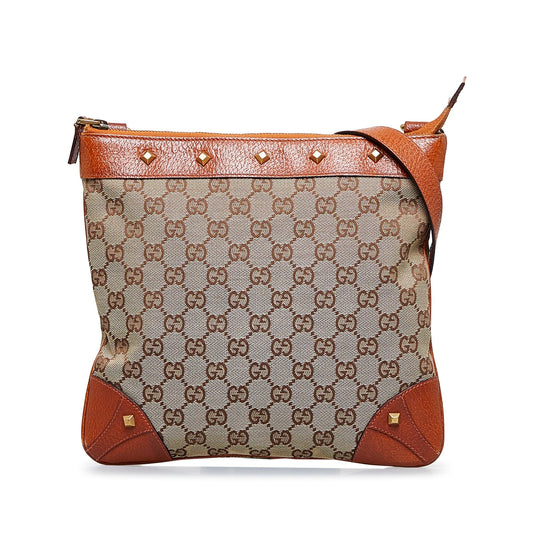 Gucci GG Canvas Nailhead Crossbody (SHG-mLGXan)