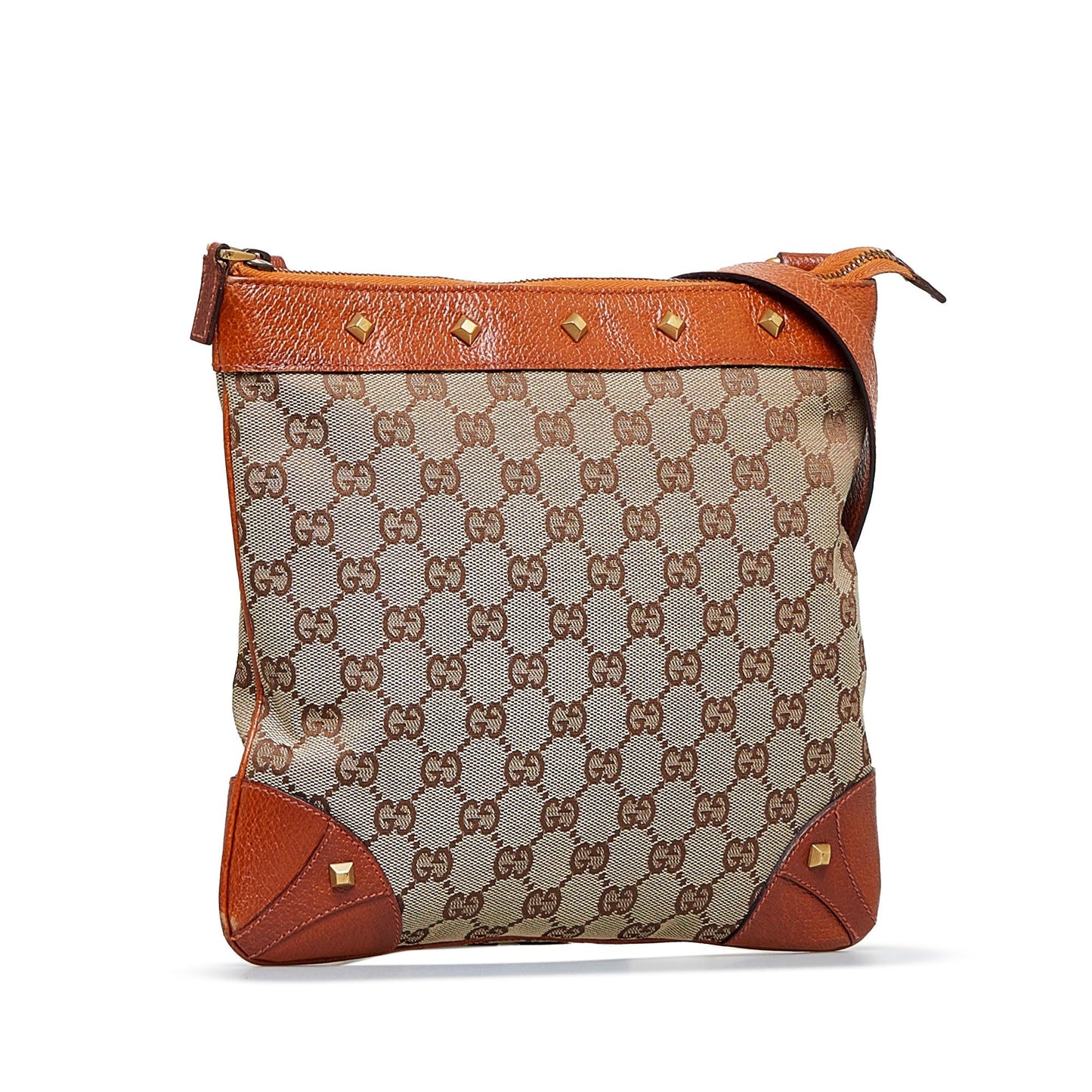 Gucci GG Canvas Nailhead Crossbody (SHG-mLGXan)