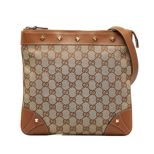 Gucci GG Canvas Nailhead Crossbody (SHG-Mehcnj)