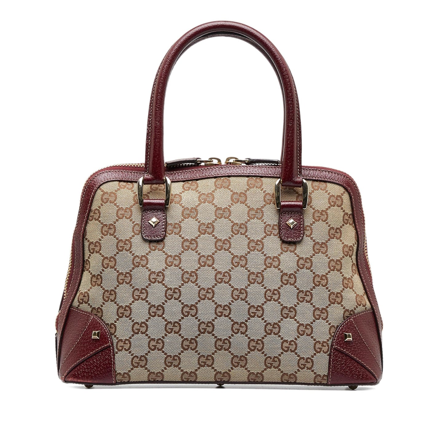 Gucci GG Canvas Nailhead Handbag (SHG-CKf7Dk)