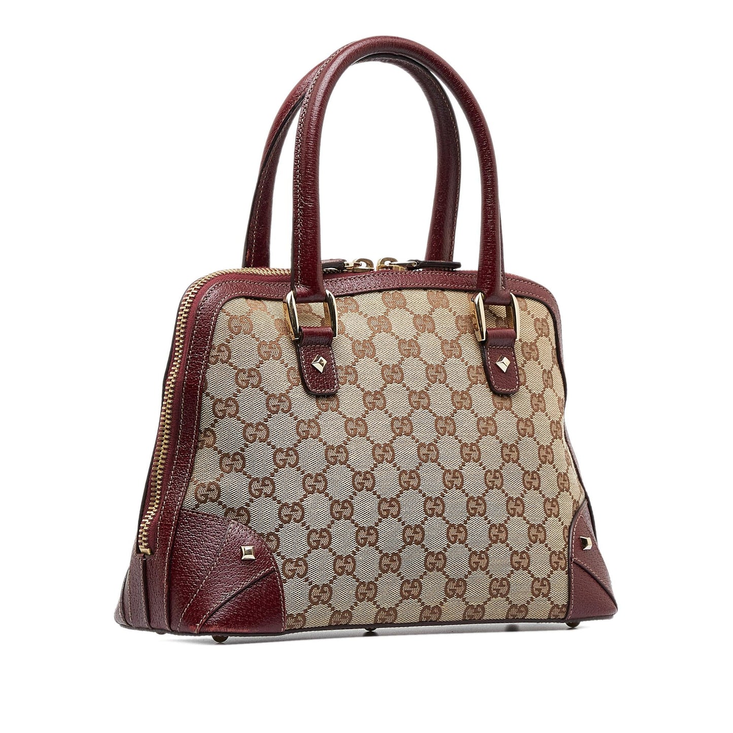 Gucci GG Canvas Nailhead Handbag (SHG-CKf7Dk)