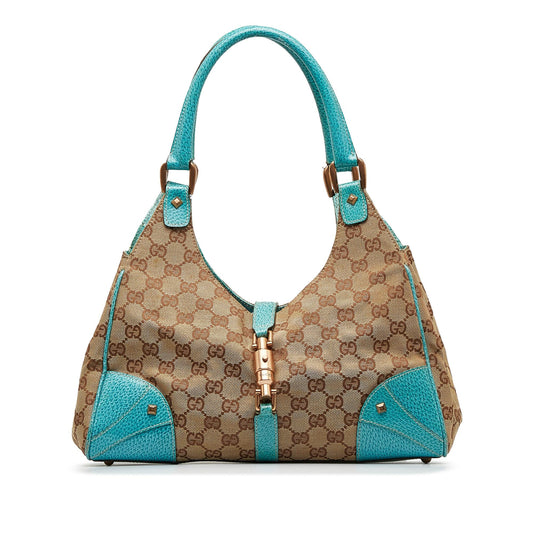 Gucci GG Canvas Nailhead Jackie Bardot (SHG-KfMLGA)