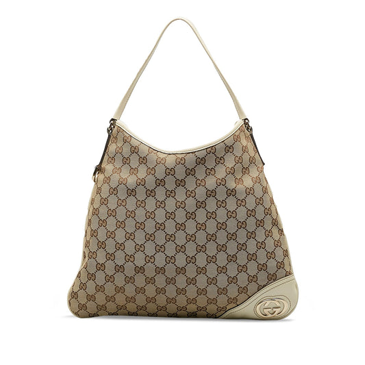 Gucci GG Canvas New Britt Hobo (SHG-SMOcBX)