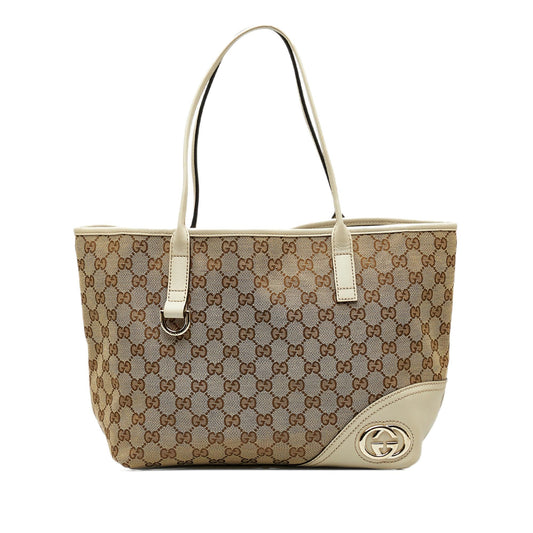 Gucci GG Canvas New Britt Tote (SHG-C4oQ72)
