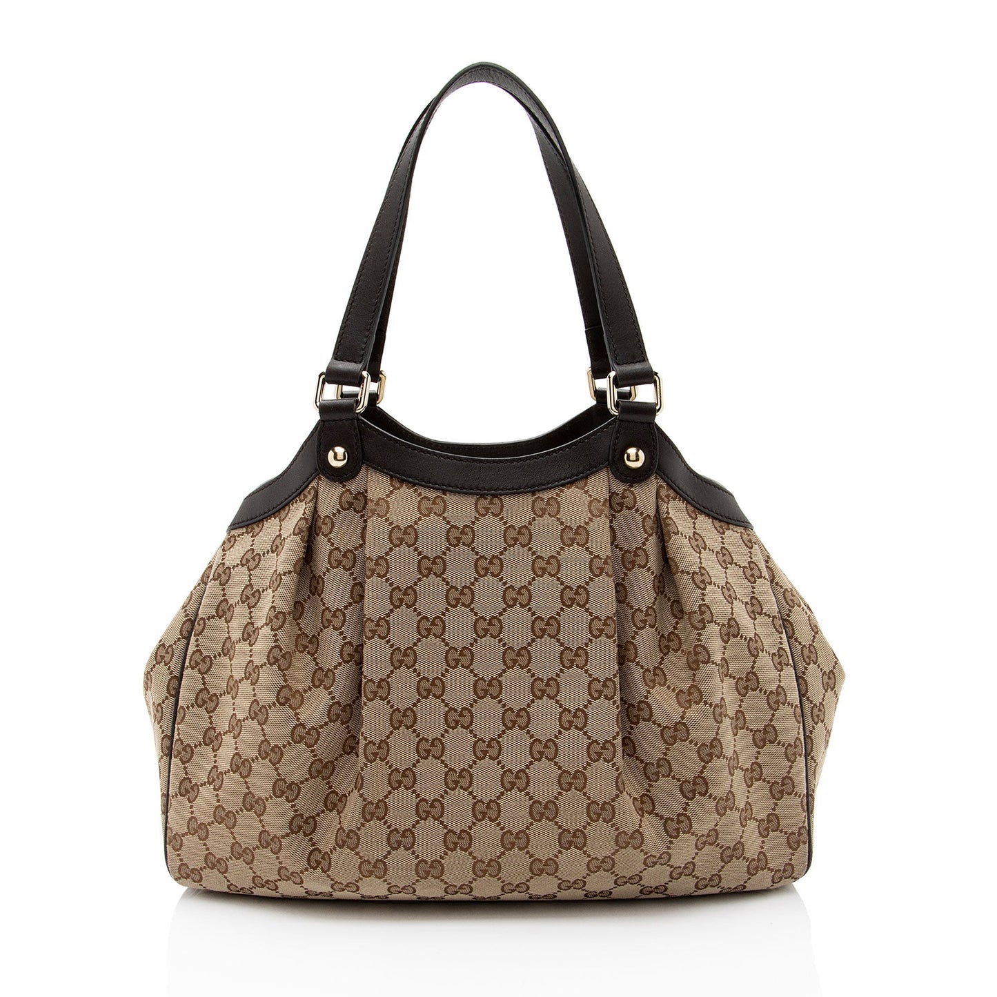 Gucci GG Canvas Pleated Medium Tote
