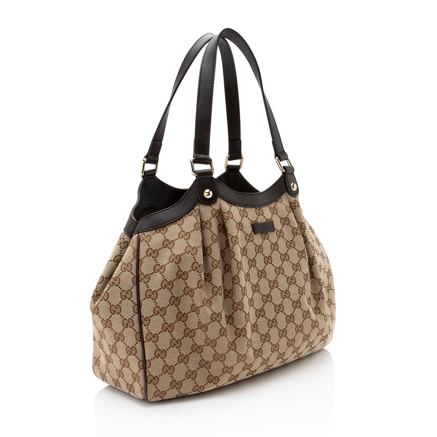 Gucci GG Canvas Pleated Medium Tote