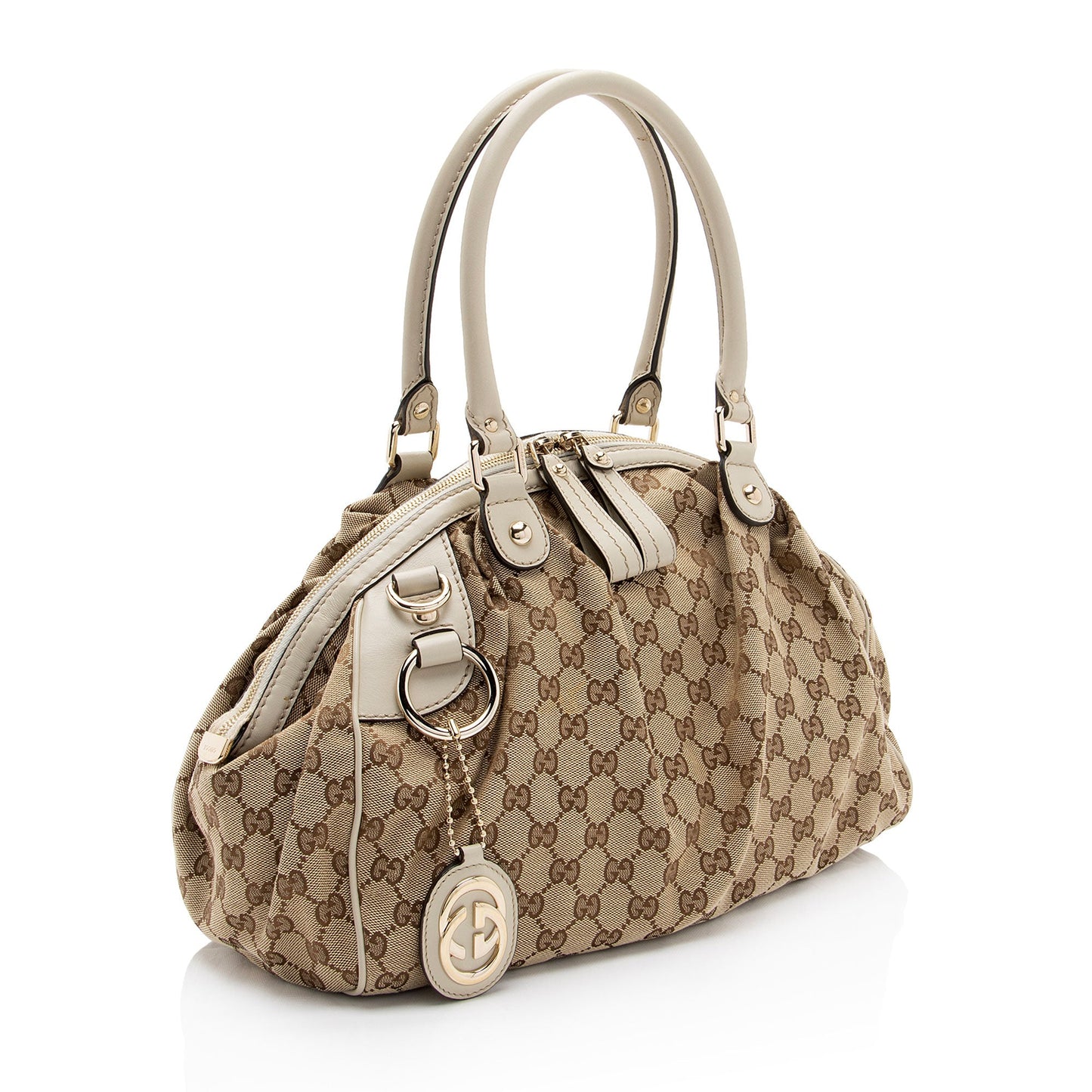 Gucci GG Canvas Sukey Satchel (SHF-SQFOq5)