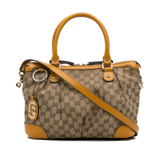 Gucci GG Canvas Sukey Satchel (SHG-yf9JaJ)