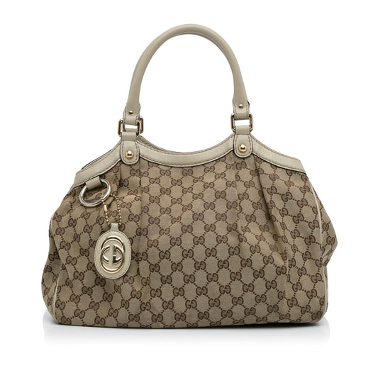 Gucci GG Canvas Sukey Tote (SHG-PPkJyj)