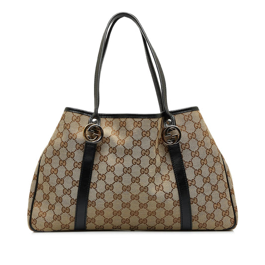Gucci GG Canvas Twins Tote (SHG-PAjHq3)