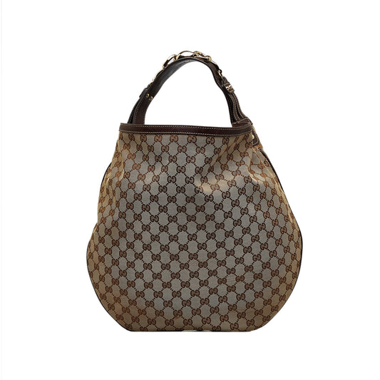Gucci GG Canvas Wave Hobo Bag (SHG-LhwmxY)
