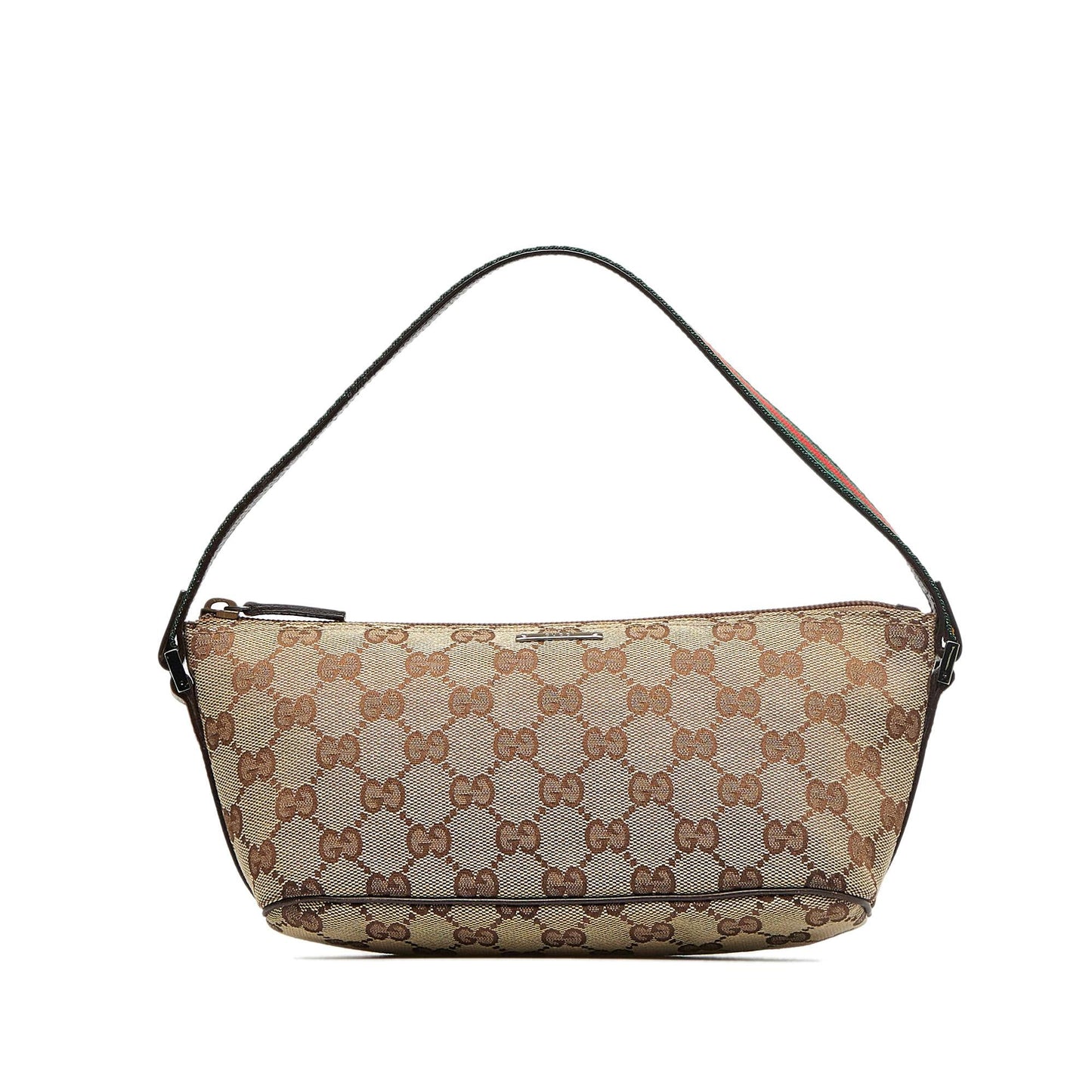 Gucci GG Canvas Web Boat Baguette (SHG-9aJiNR)