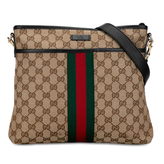 Gucci GG Canvas Web Crossbody Bag (SHG-p1ytZD)